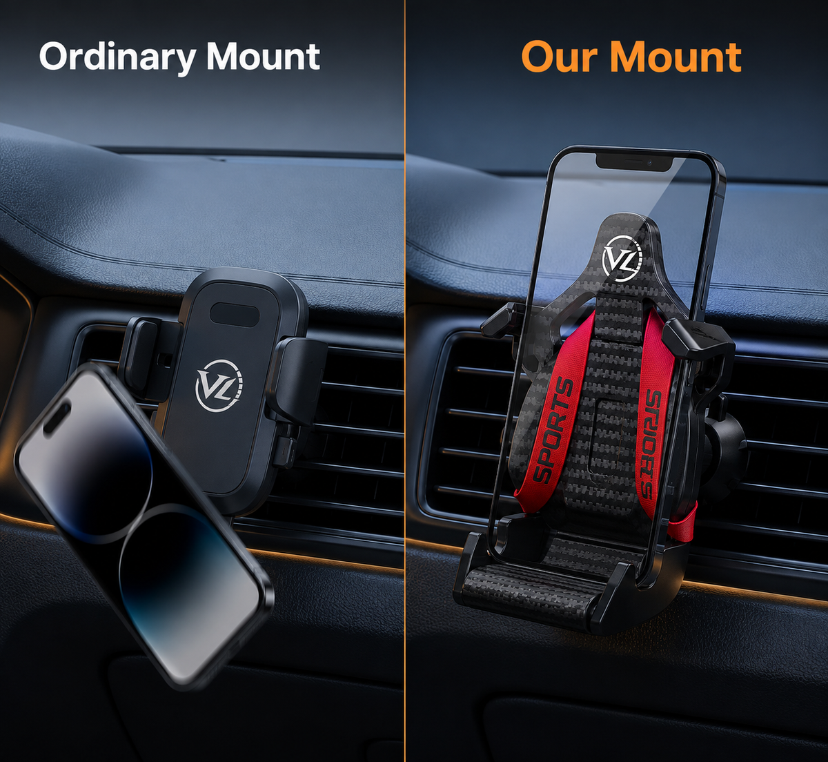 Victory Lap™ Carbon Bucket Phone Holder